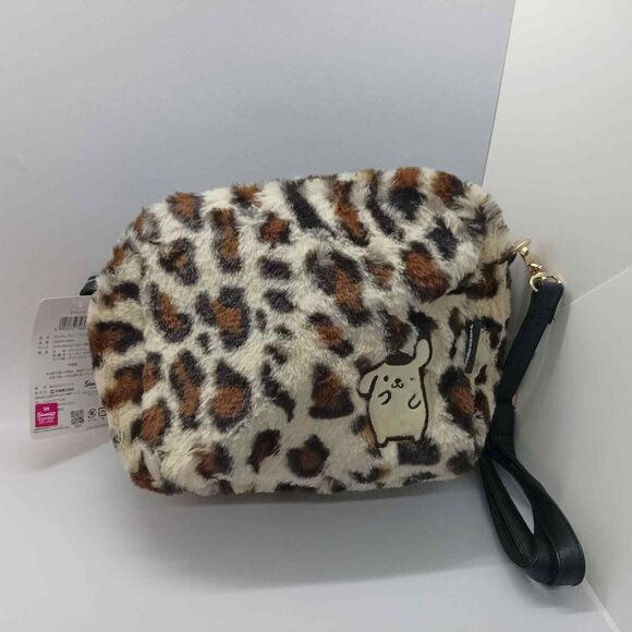 Pompompurin sanrio animal print faux fur shoulder bag - Picture 7 of 9